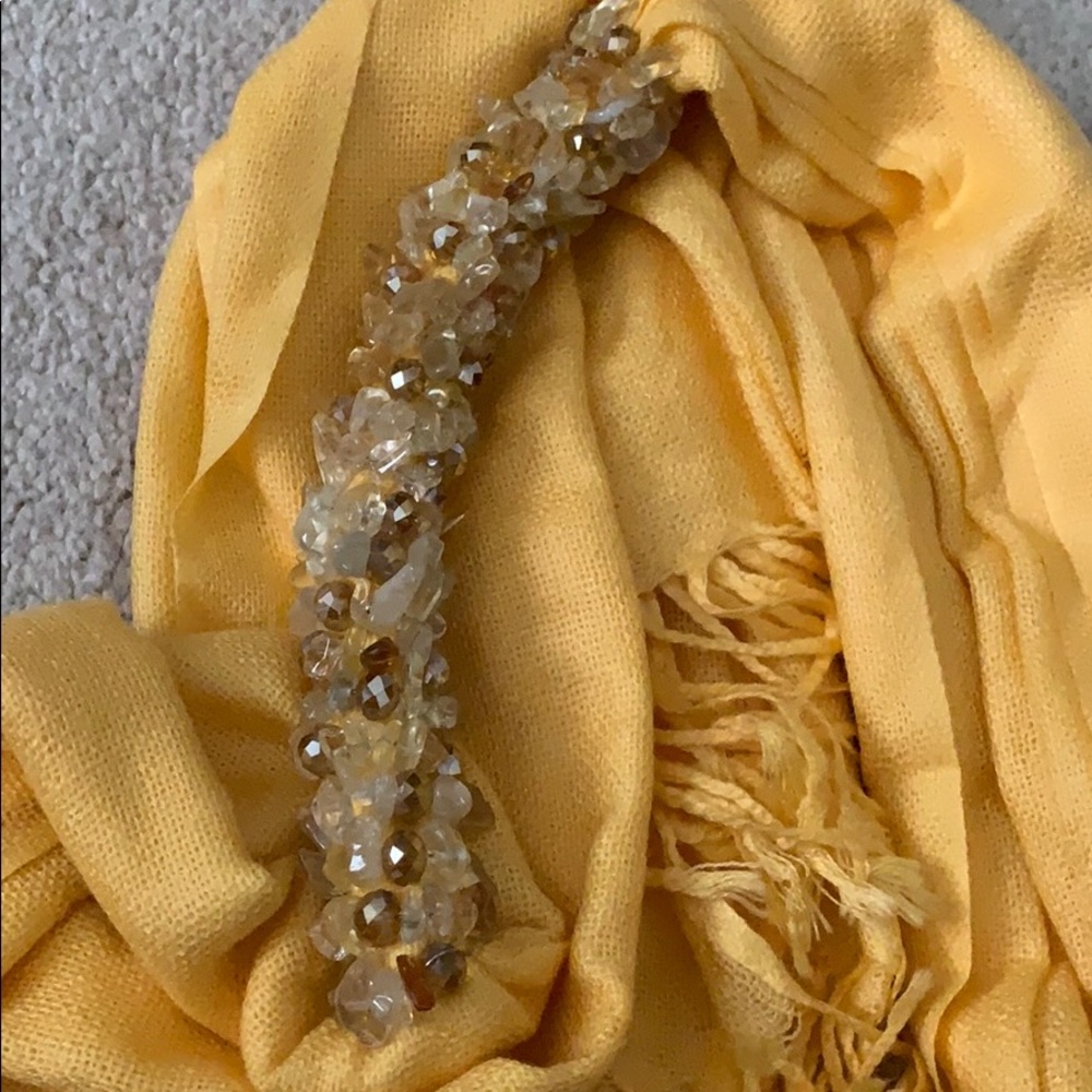 Yellow Pashmina Scarf - Picture 2 of 3